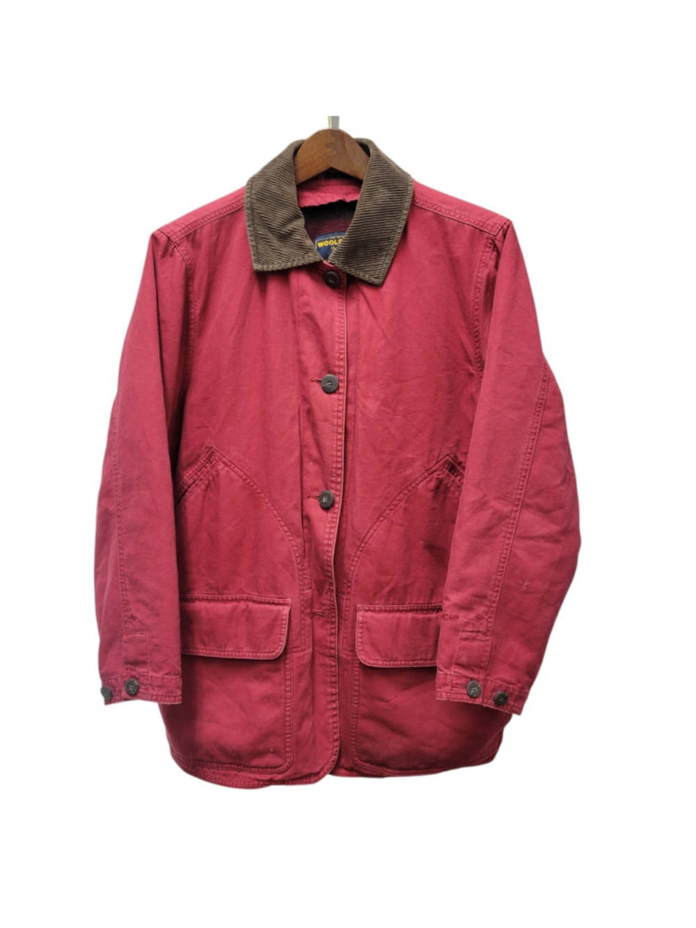 Woolrich Ruby Women's 100% Cotton Long-Sleeves Brown Corduroy Trim Jacket Medium - Picture 2 of 8